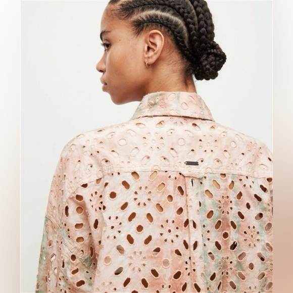 New! Allsaints Inez Marea Broiderie Shirt Dress 🤍 sz 6 - Picture 6 of 13